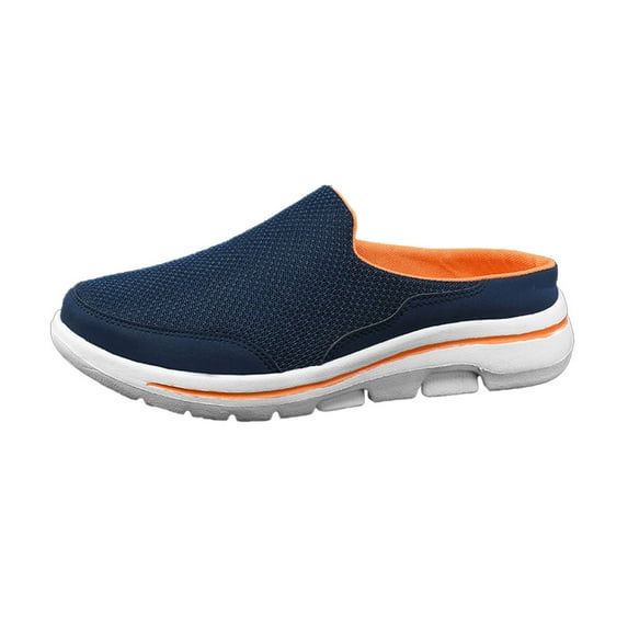 Slip On Mules Clogs for Men Lightweight Open Back Comfortable Tennis Shoes Breathable Walking Slippers