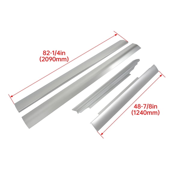 Slip-On Rocker Panel Left & Right Side For 1996-14 Chevy Express GMC Savana Van
