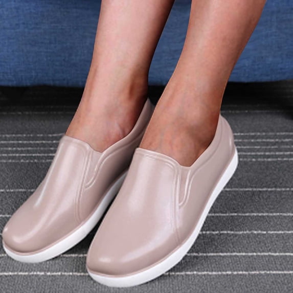 Slip On Shoes Women Casual Low Cut Flat Rainboots For Ladies With Lightweight Sole And Quick Dry Lining For Spring Summer Waterproof Shoes