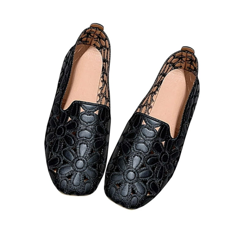 leather embossed slip on loafers