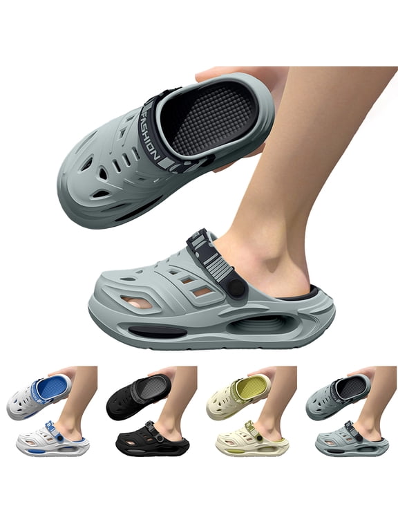 Slip On Shoes for Men Hands Free Men Slip-on Garden Clogs Breathable Lightweight Swimming Pool Water Shoes Outdoor Beach Shoes