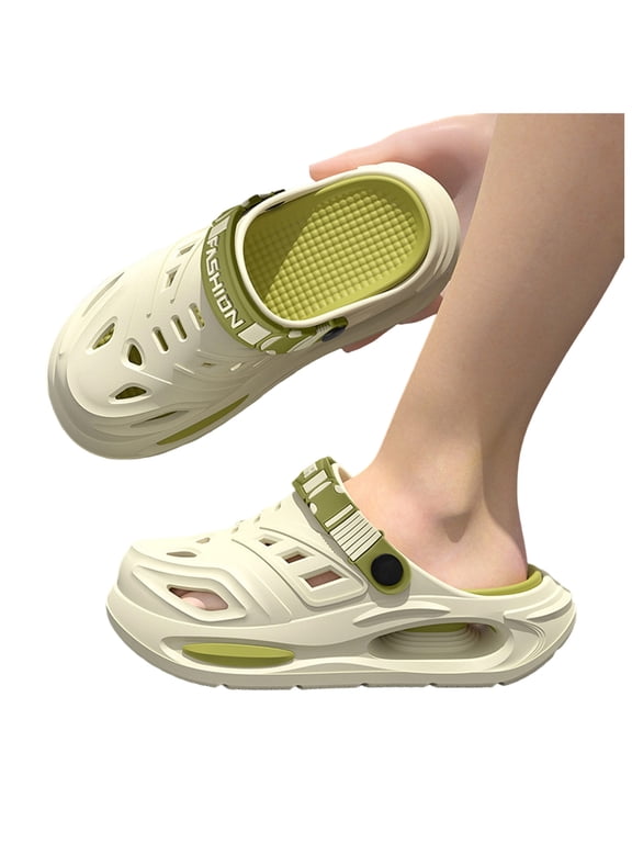 Slip On Shoes for Men Hands Free Summer Sandals for Men Women Breathable and Comfortable Summer Clogs Waterproof EVA Cloud Slides Slip-On Beach Shoes