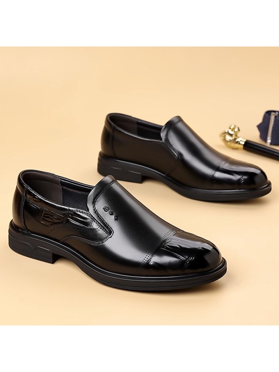 Slip-On Split-Toe Formal Leather Loafers
