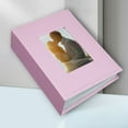 thumbnail image 1 of Slip In Photo Album Portable Picture Book Small Photo Album with Front Window Durable Photo Organizer for Wedding Compact Picture Album Bookshelf Photo Albums Home & Kitchen Pink (1Pcs), 1 of 3
