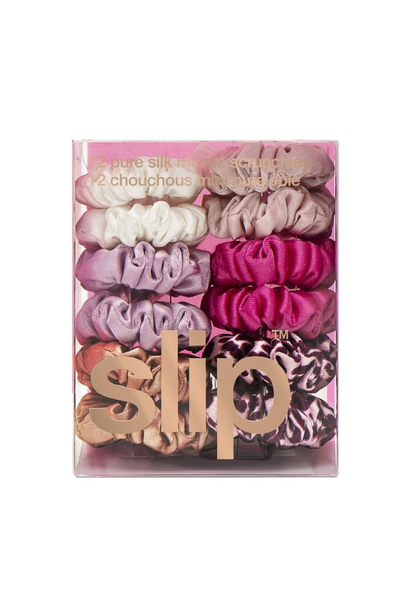 Pure Silk Minnie Scrunchies - French Rose