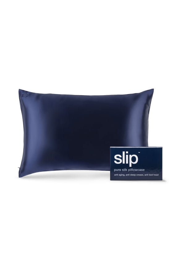 Pure Silk Pillowcase Bedding, Navy, Queen