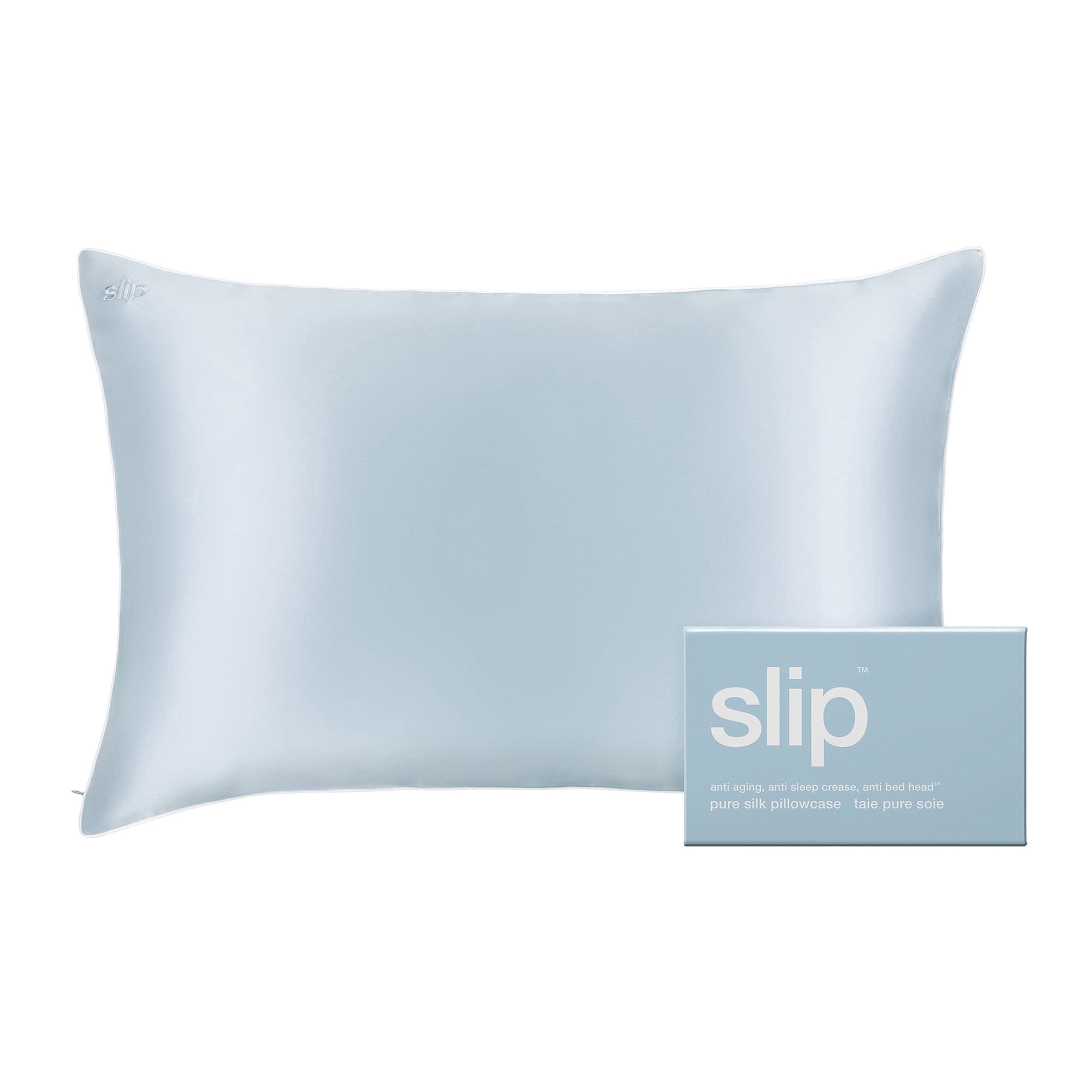 slip pure silk queen pillowcase - seabreeze