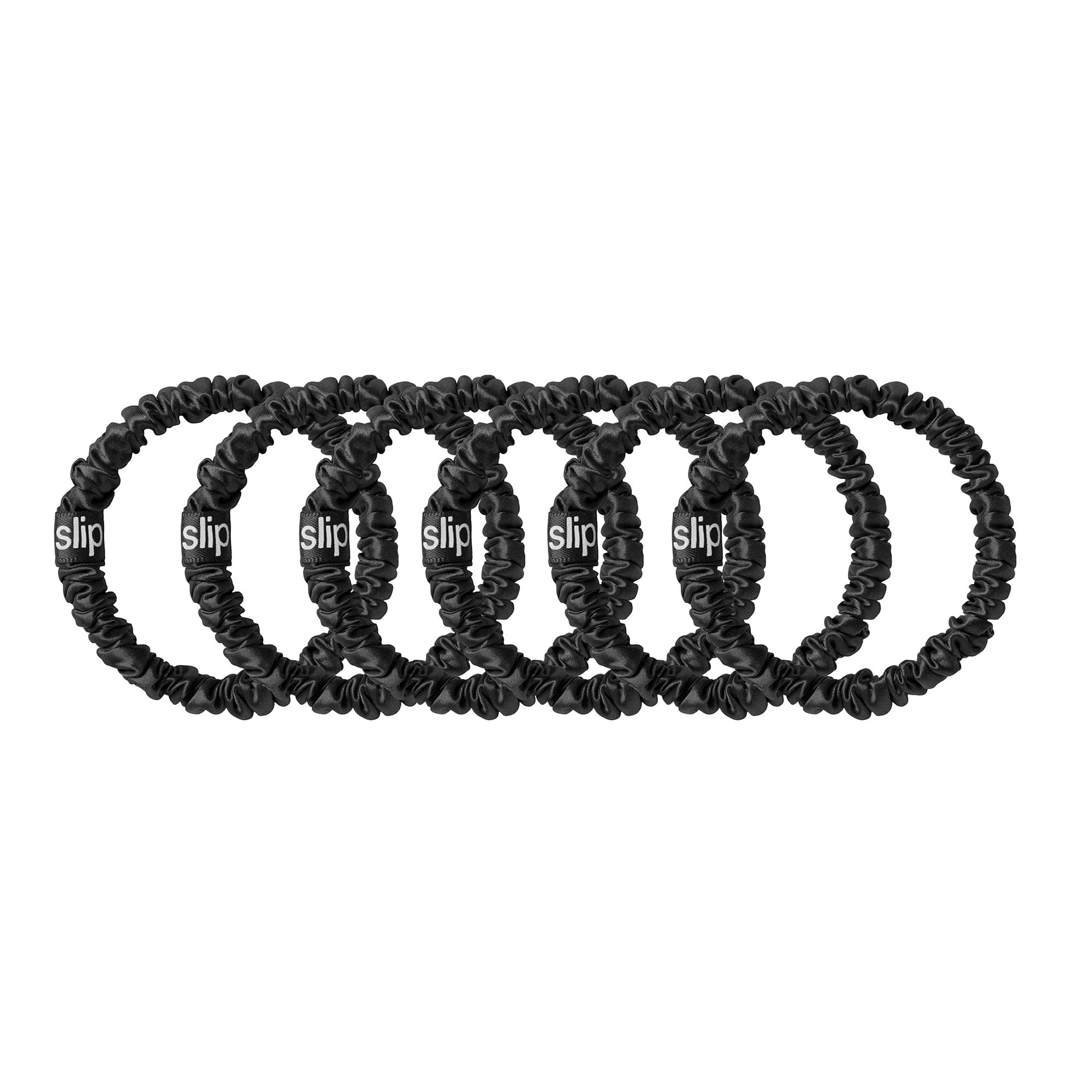 Slip Pure Silk Skinny Scrunchies Black