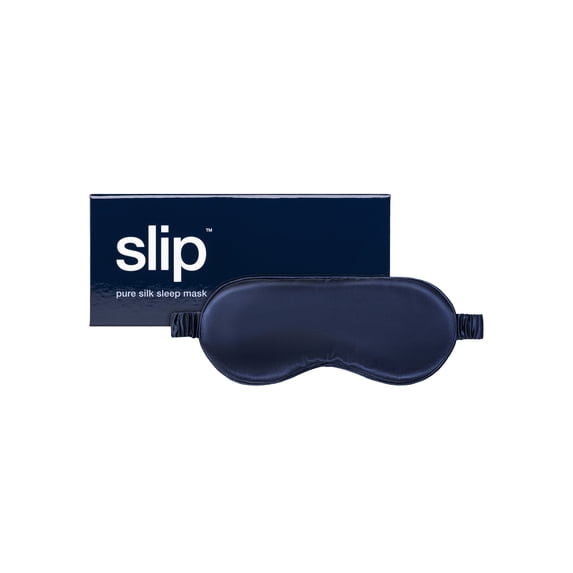 Slip Pure Silk Sleep Mask with Elastic Band, Reduce Stretching, Navy