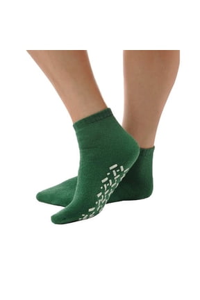 Slip Resistant Booties, Green - Medium