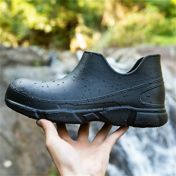 Slip-Resistant Chef Shoes - Waterproof Kitchen Shoes for Men & Women, Oil-Resistant Non-Slip Work Boots, Lightweight Short Rain Boots for Restaurant Workers