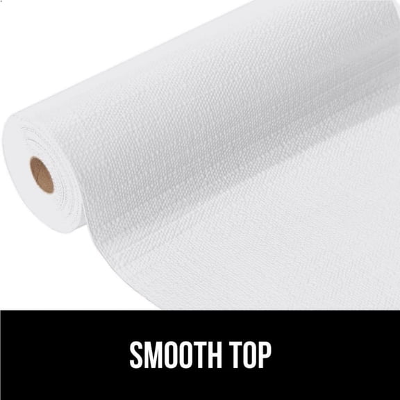 Slip Resistant Drawer and Shelf Liner 2 Pack, Non Adhesive Water Resistant, Easy Clean and Trim, Smooth Surface Liners for Kitchen Cabinet, Shelves, Drawers, Pantry, 12 in x 20 FT, White