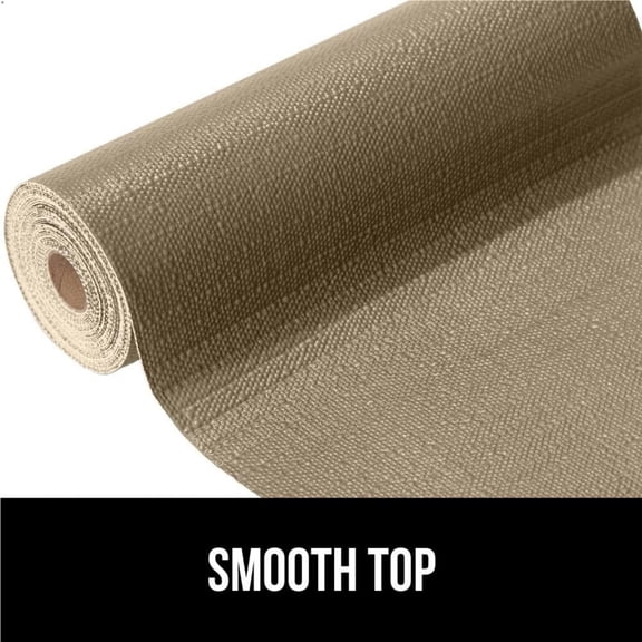 Slip Resistant Drawer and Shelf Liner 2 Pack, Non Adhesive Water Resistant, Easy Clean and Trim, Smooth Surface Liners for Kitchen Cabinet, Shelves, Drawers, Pantry, 12 in x 20 FT, Beige