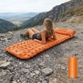 thumbnail image 1 of Slip-Resistant Inflatable Sleeping Pad, Puncture Resistant Lightweight Camping Mattress, Foot Pump, Air Mats For Travel Backpacking, Inflating Bed Camp Sleep Pads For Tent (1PC, Orange), 1 of 9