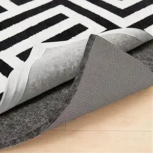 Slip Resistant Rug Pad 1/4 Inch Thick 3 ft x 5 ft Rectangular Felt with Rubber Backing for Area Rugs and Hardwood Floors
