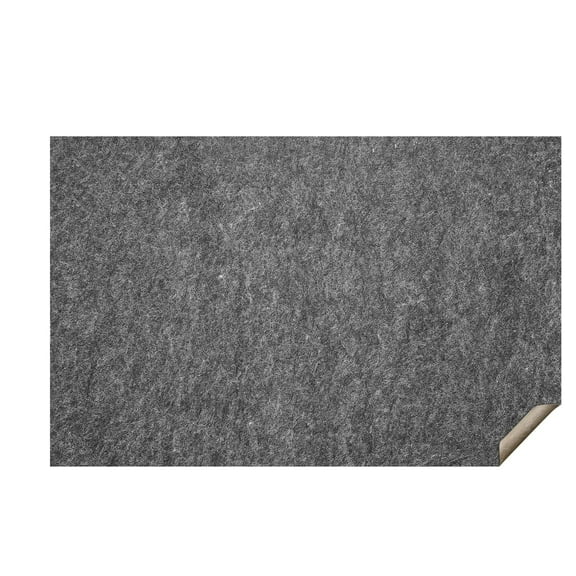 Slip Resistant Rug Pad 5x8 Feet 1/4 Inch Thick Dual Surface Polyester Felt Latex Gray Carpet Padding for All Floors