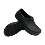 Slip Resistant Shoes for Men - Zapatos para trabajar en Restaurante de Mujer Unisex Non Slip Work Shoes Waterproof Food Service Kitchen Shoe Chef Restaurant Slip-On Shoes