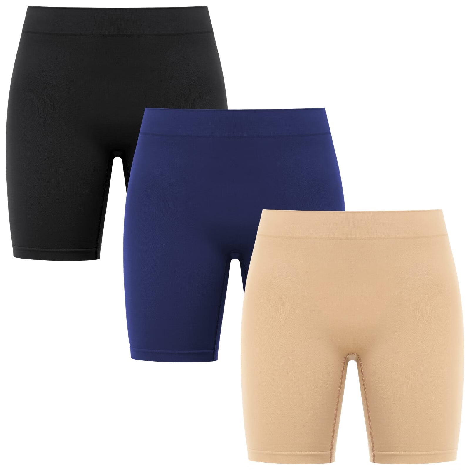 Slip Shorts for Women,3 Pack Comfortable Seamless Smooth Slip Shorts for Under Dresses,Underwear