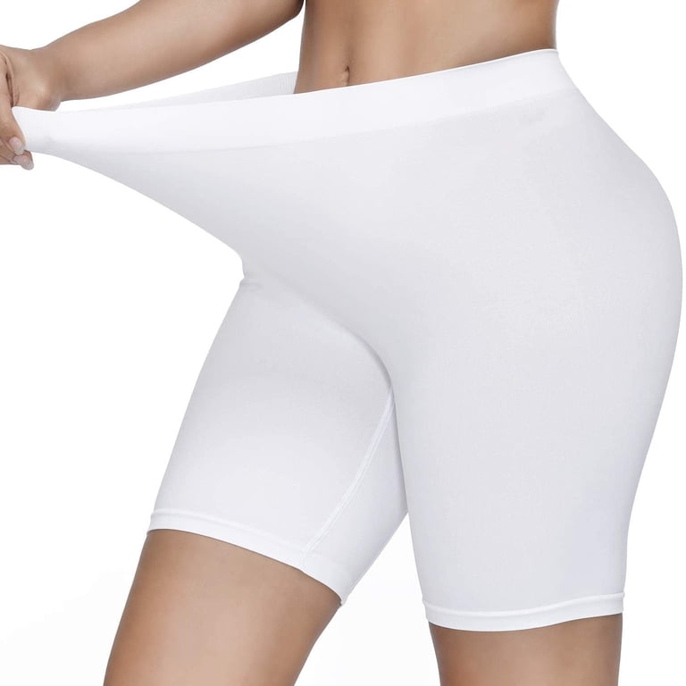 spandex shorts for dresses Slip Shorts for Women,Anti-chafin Spandex Bike Shorts for under Dresses,Comfortable  Smooth Seamless Underwear for Yoga/Workout/Running