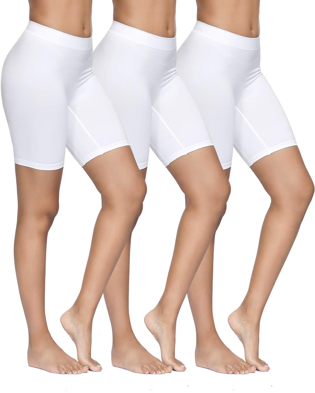 Slip Shorts for Women High Waisted Under Dresses Summer Shorts (Black/Nude/White)  