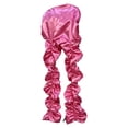 thumbnail image 1 of No Sleep Bonnet 13.78 Inch, Heatless Curl Satin Bonnet for Sleeping with Long Ribbons for Braids Long Hair Twist Locs Natural Hair Overnight Nighttime, Hair Care, Pink, 1 of 4