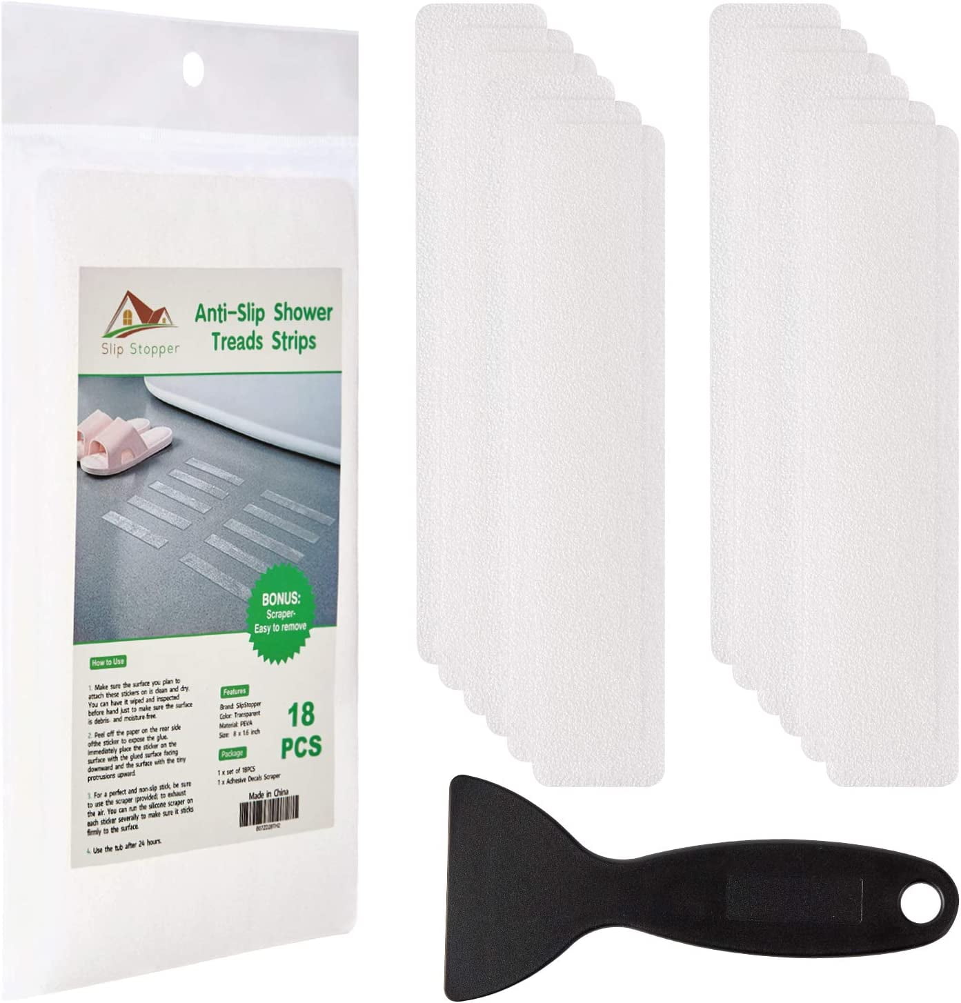 Slip Stopper Non Slip Bathtub Strips 18 PCS Adhesive Anti Slip