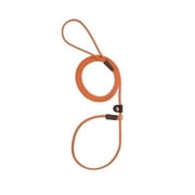 Slip Style Leads Show Dog Trainer Handling Leather Slide Rope Leash 1/2 X 6 Orange