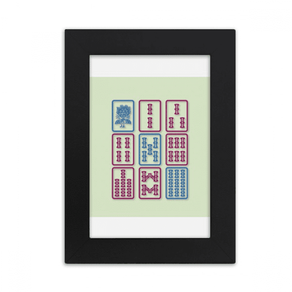 Slip Suit Mahjong Board Art Deco Fashion Desktop Photo Frame Picture Display Art Painting Exhibit