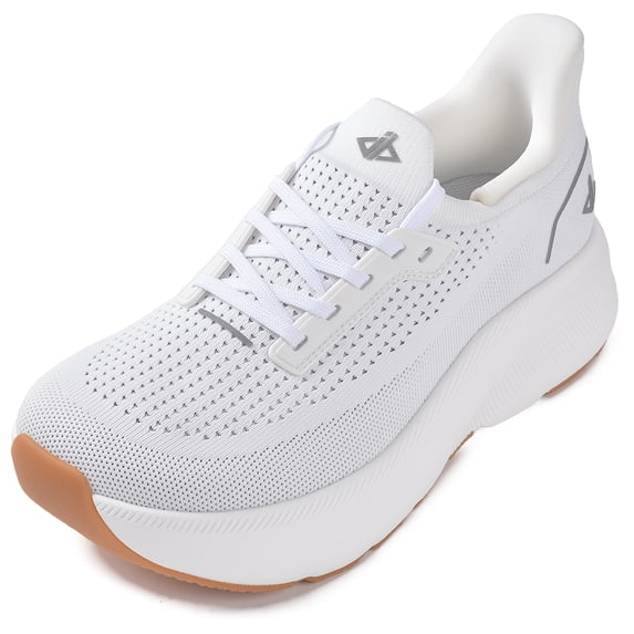 Slip in Women Hands Free Walking Shoes Wide Toe Box Arch Support with Metatarsal Pads Athletic Tennis Sneakers Slip on Breathable Plantar Fasciitis Orthopedic Thick Cushion Zero Drop Sole