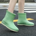 Slip Women's Rain Shoes Korean Version Solid Color Fashion Short Tube