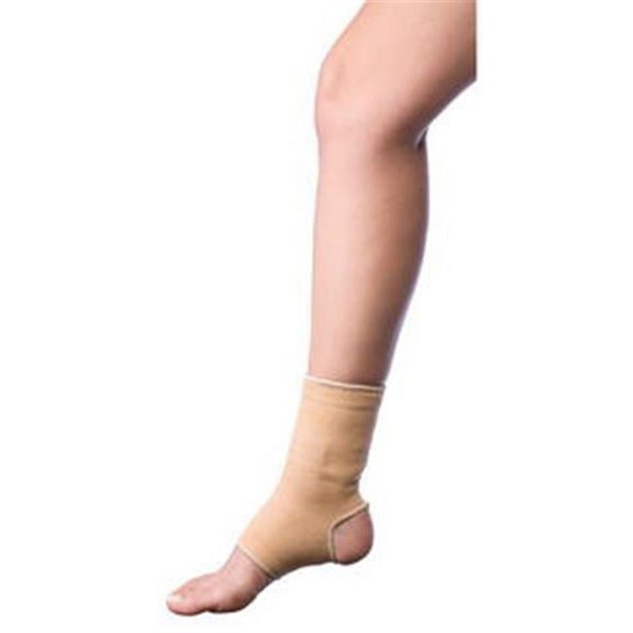 Slip on Ankle Compression Open Toe Open Heel, Beige - Large