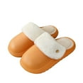 thumbnail image 1 of Slip on Fuzzy House Slippers for Women Men, Non Slip Memory Foam Slippers Scuff Outdoor Indoor Warm Plush Bedroom Shoes with Faux Fur Lining, 1 of 4