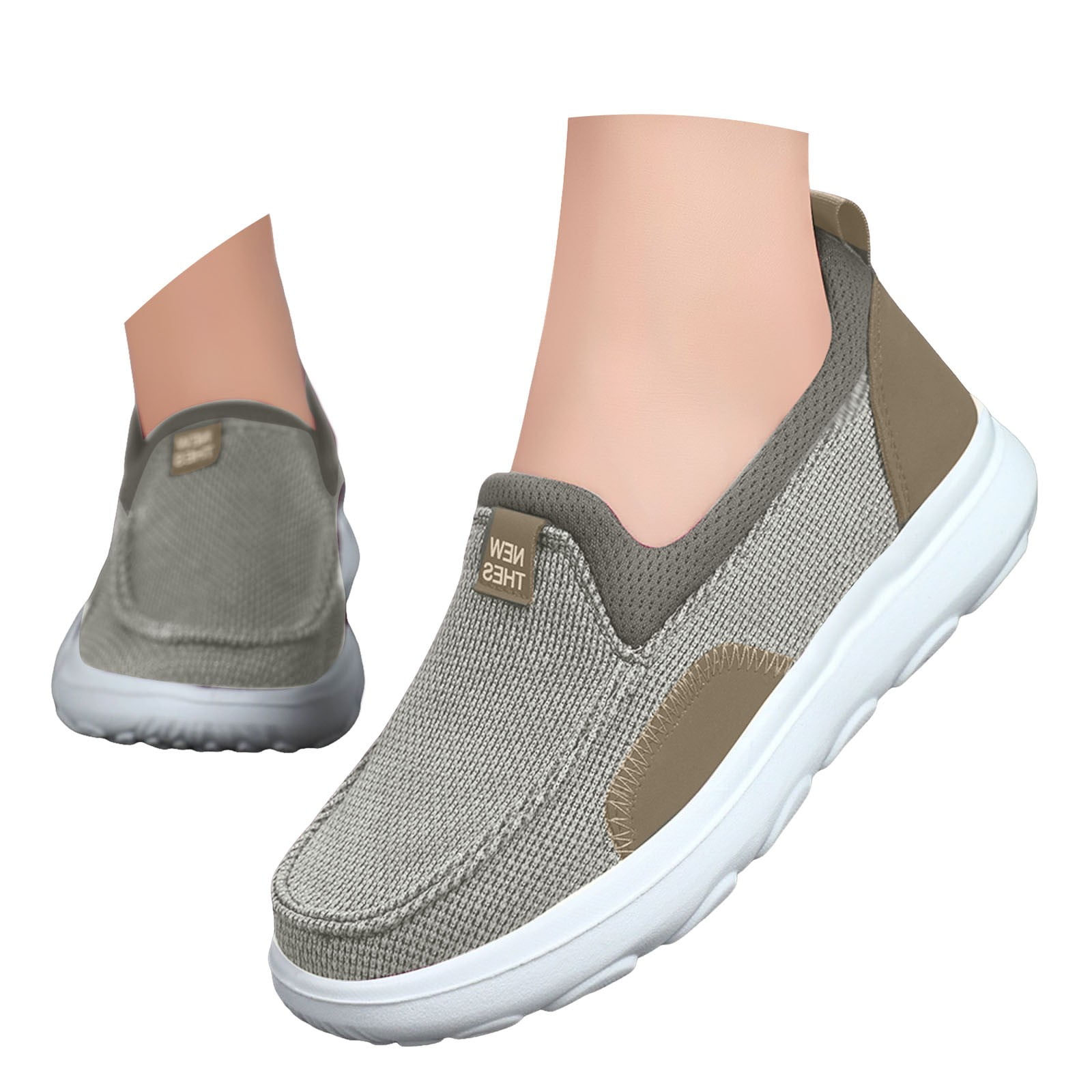 Slip on Loafers Walking Shoes for Women Men Comfort Breathable ...