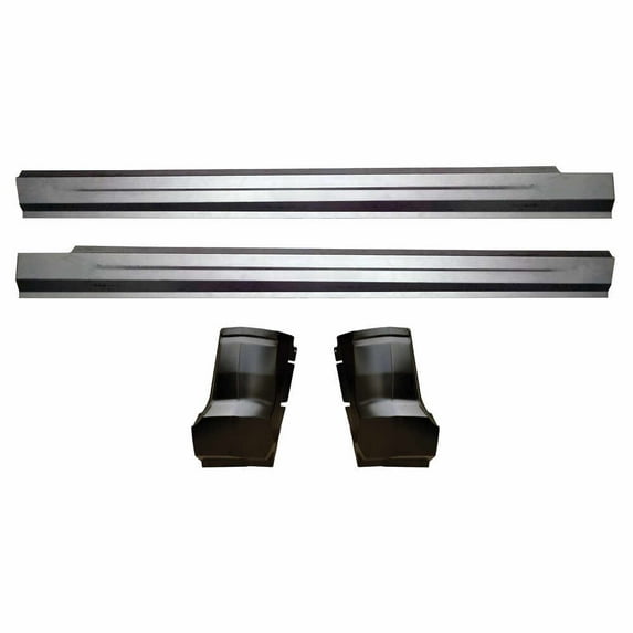 Slip-on Rocker Panel & Cab Corner Kit. Fits 09-18 Dodge Ram 1500 Pickup Truck Quad Cab, 09-18 Ram 1500 Quad Cab