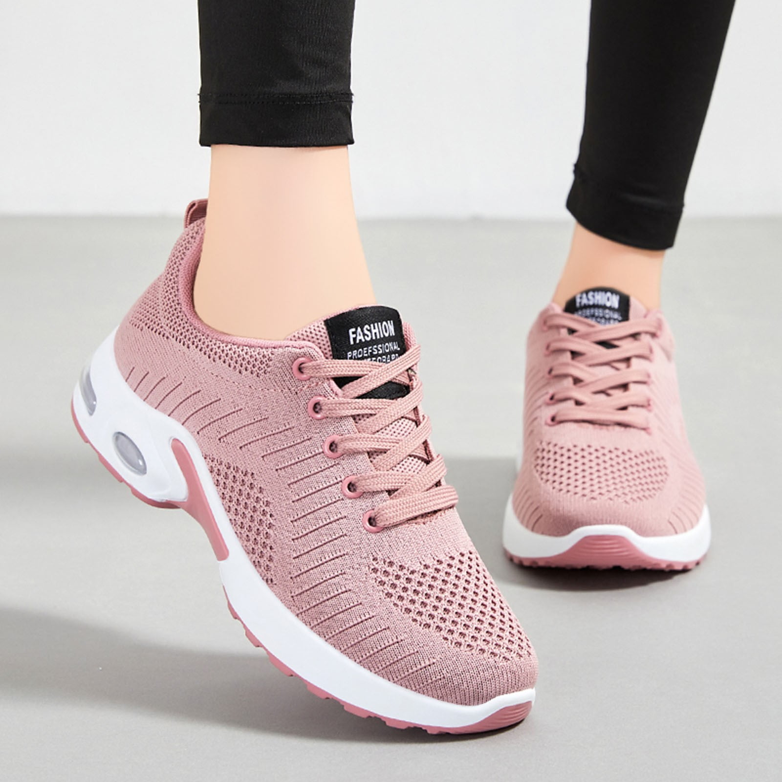 Slip on Sneakers Women Fashion Sneakers Sneakers for Women Running Shoes  Pink 38 - Walmart.com