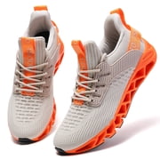 Slip on Sneakers for Women Running Shoes Tennis Walking Shoes Ladies Gym Workout Jogging Fashion Sneaker Beige Size 8.5