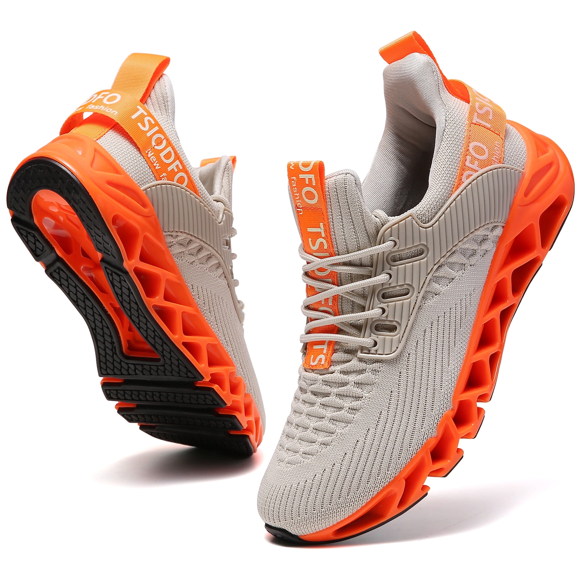 Slip on Sneakers for Women Running Shoes Tennis Walking Shoes Ladies Gym Workout Jogging Fashion Sneaker Beige Size 8.5