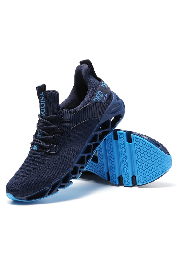 Slip on Sneakers for Women Running Shoes Tennis Walking Shoes Ladies Gym Workout Jogging Fashion Sneaker Navy Blue Size 6.5