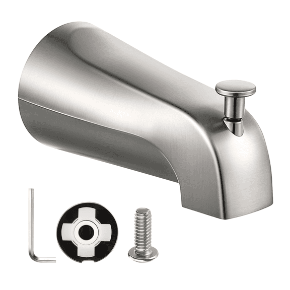 Slip on Tub Spout with Diverter, Bathroom Bathtub Faucet, Fits 1/2 Copper Water Tube(5/8 Dia), 5/32 Hex Wrench