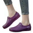 thumbnail image 1 of Slip on Waterproof Garden Shoes for Women Rubber Outdoor Work Rain Boots Short Ankle Booties Rainboots, 1 of 7