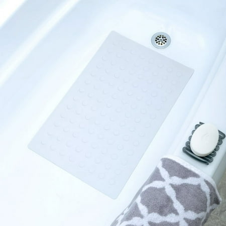 SlipX Solutions 14" x 22" Rubber Bath Safety Mat (White)