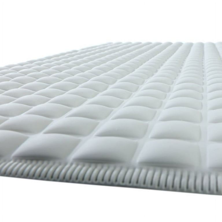 Cushioned Pillow Top Non-Slip Rubber Bathtub Mat Gray - Slipx Solutions