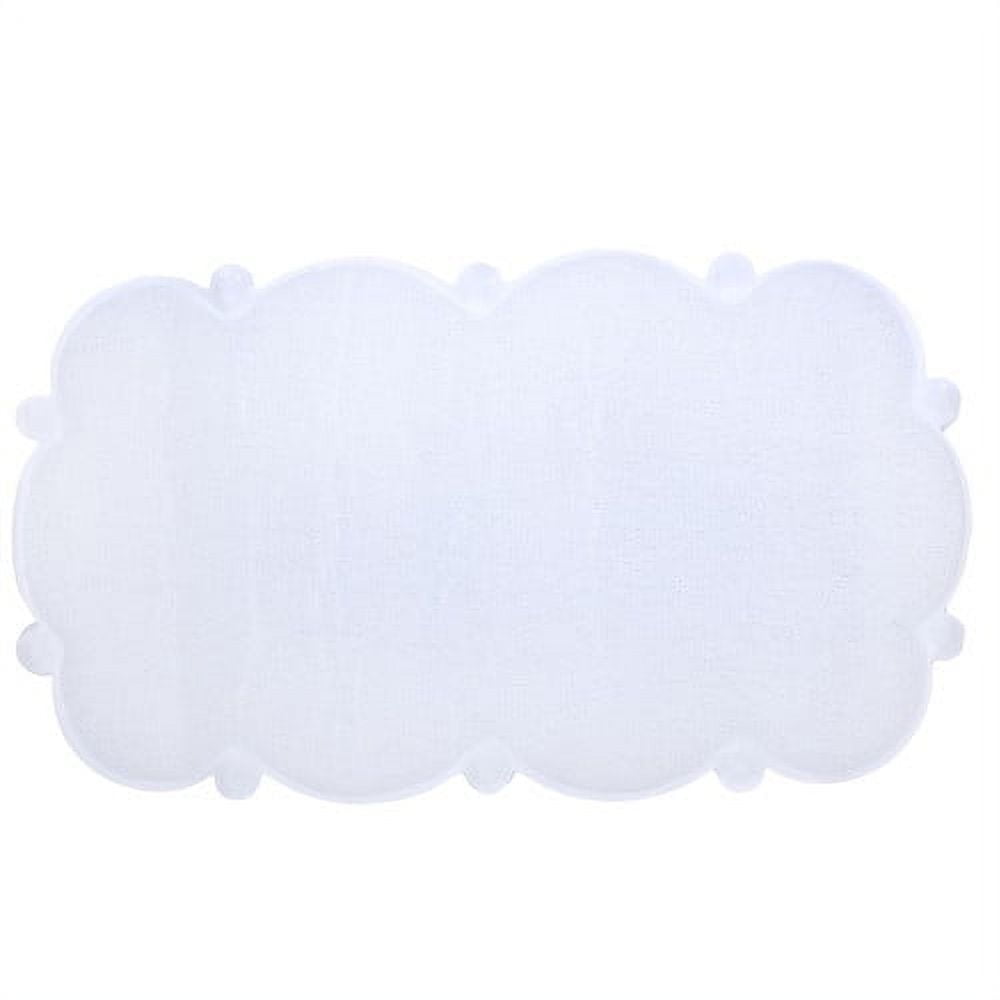 SlipX Solutions 17" x 29" Cloud Shaped Bath Mat with Microban