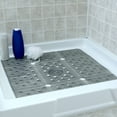 SlipX Solutions 27 x 27 Extra Large Square Shower Mat in Translucent Gray