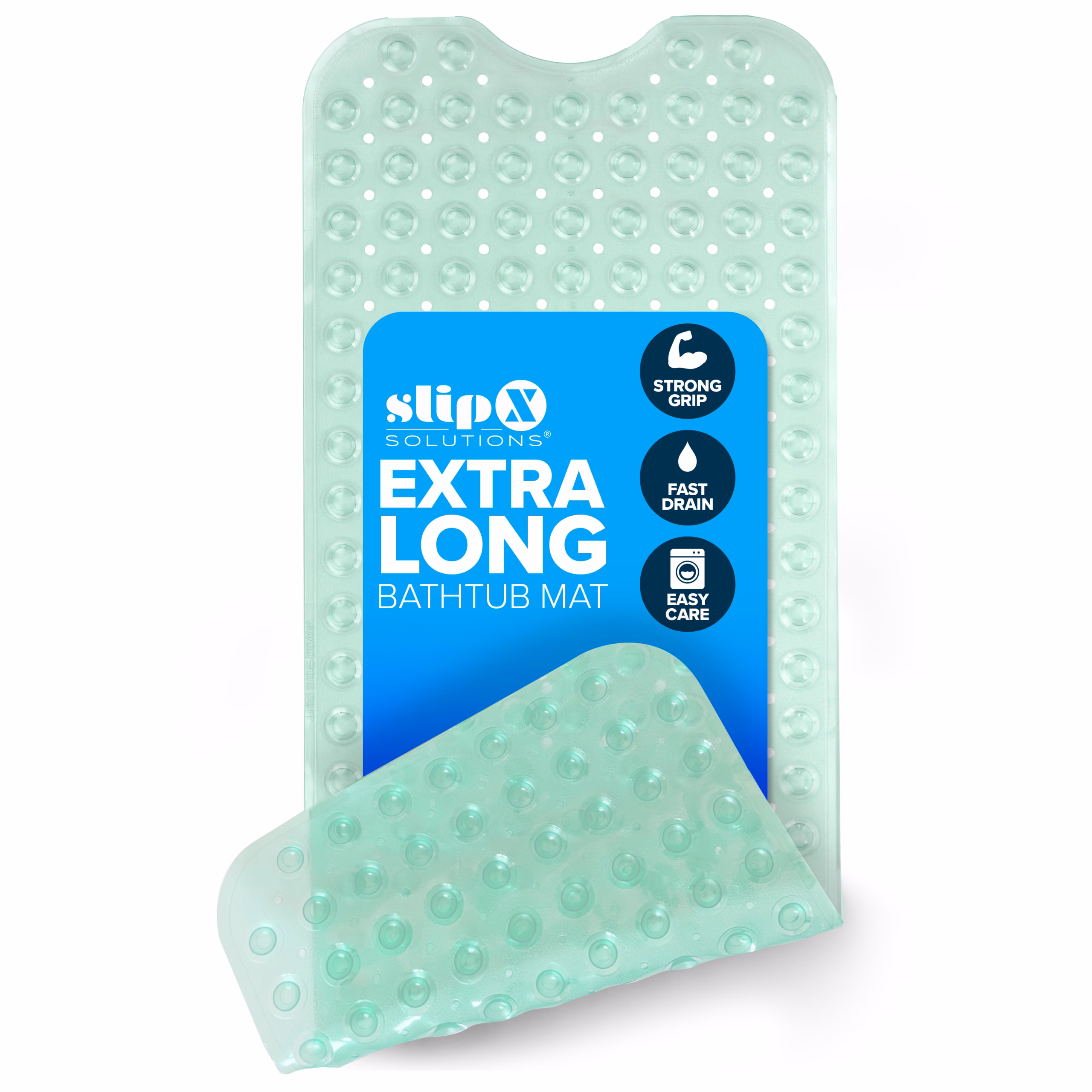 thumbnail image 1 of SlipX Solutions Bathtub Mat Non Slip 39 x 16, Extra Long Bathroom Shower Mat, Suction Cups, 1 of 8