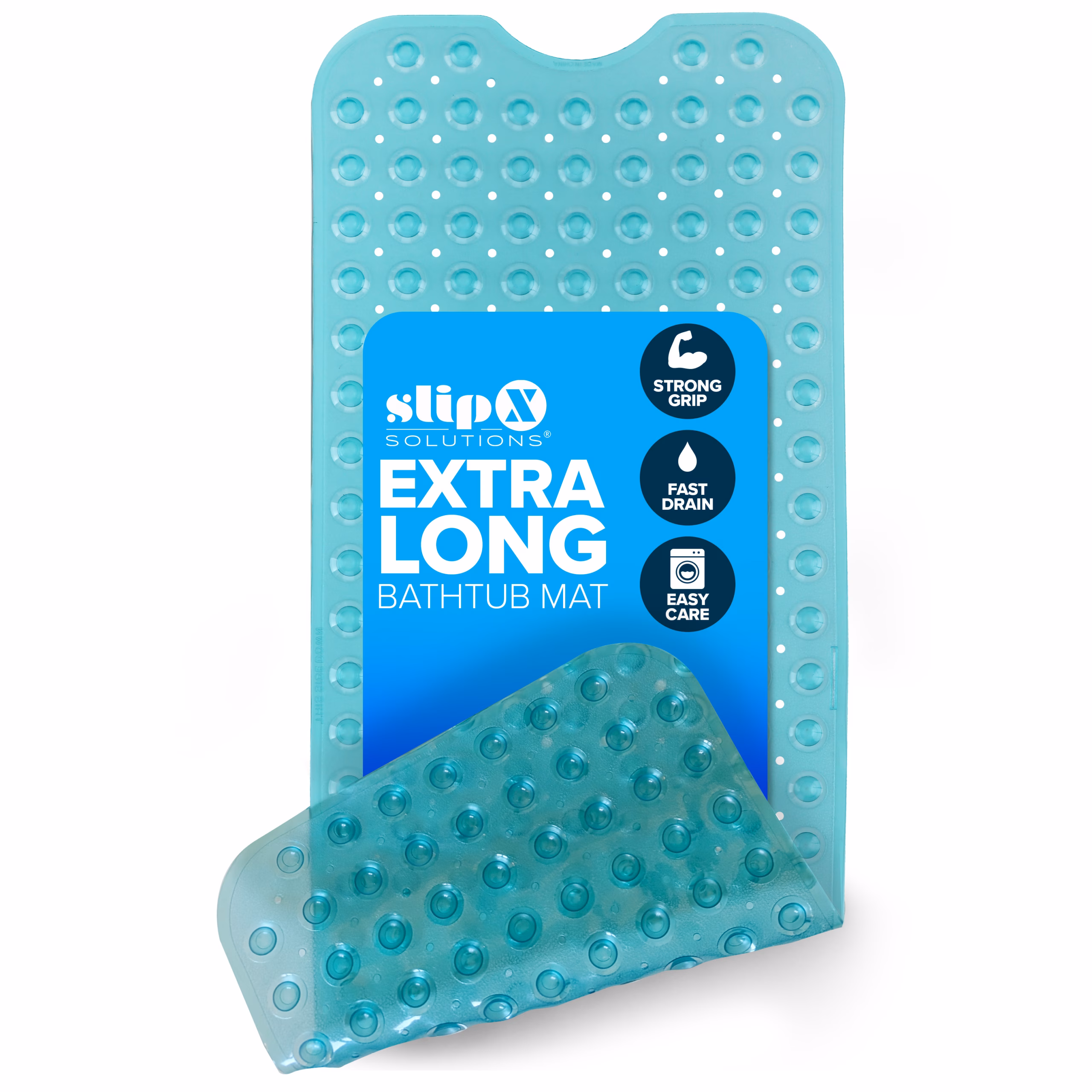 SlipX Solutions Bathtub Mat Non Slip 39 x 16, Extra Long Bathroom Shower Mat, Suction Cups