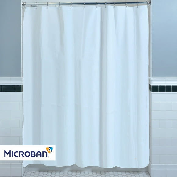 SlipX Solutions 70 in. x 72 in. PEVA Shower Liner (BPA-Free, Odorless, 5 Gauge, White)