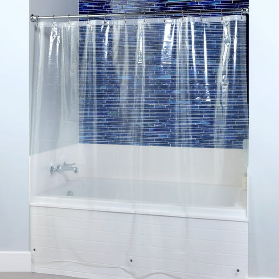 SlipX Solutions 82 in. x 74 in. Extra Wide PEVA Shower Liner (Clear)