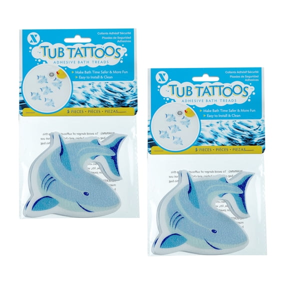 SlipX Solutions Adhesive Bath Treads: Tub Tattoos - 2 Pack