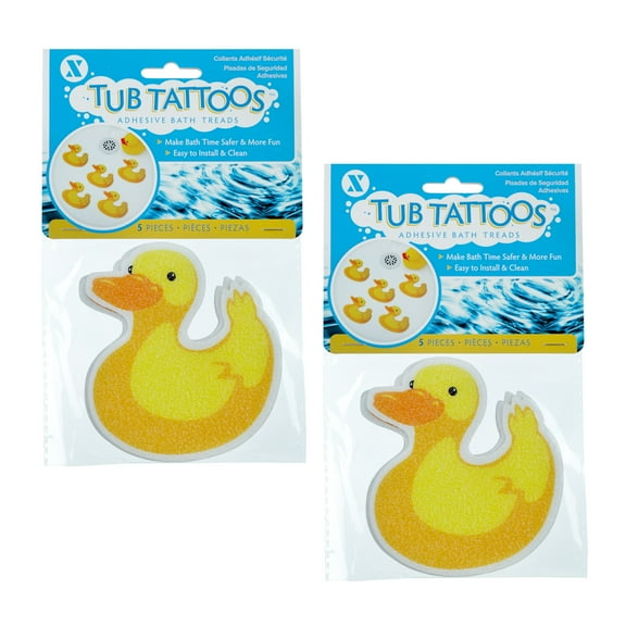 SlipX Solutions Adhesive Bath Treads: Tub Tattoos - 2 Pack